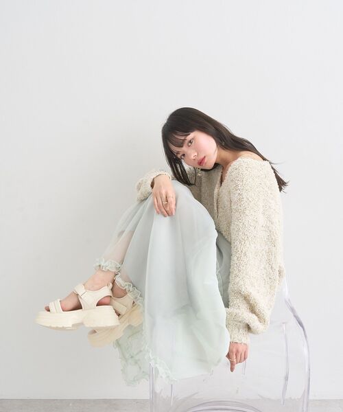 ORiental TRaffic（オリエンタルトラフィック）の「ORiental TRaffic キルティングサンダル（サンダル・レディース・ブラック/グレー/ホワイト・M/L/S）」の5枚目の写真