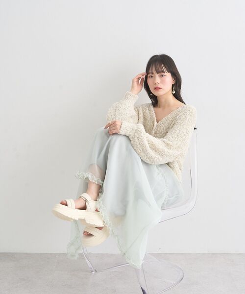 ORiental TRaffic（オリエンタルトラフィック）の「ORiental TRaffic キルティングサンダル（サンダル・レディース・ブラック/グレー/ホワイト・M/L/S）」の6枚目の写真