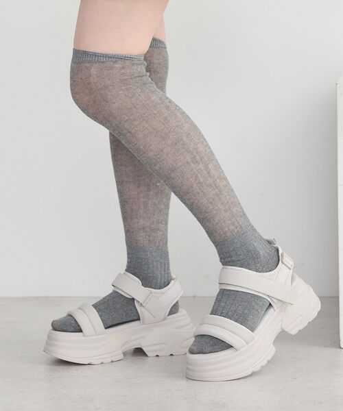 ORiental TRaffic（オリエンタルトラフィック）の「ORiental TRaffic キルティングサンダル（サンダル・レディース・ブラック/グレー/ホワイト・M/L/S）」の9枚目の写真