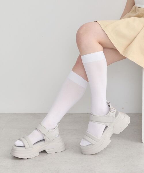 ORiental TRaffic（オリエンタルトラフィック）の「ORiental TRaffic キルティングサンダル（サンダル・レディース・ブラック/グレー/ホワイト・M/L/S）」の13枚目の写真