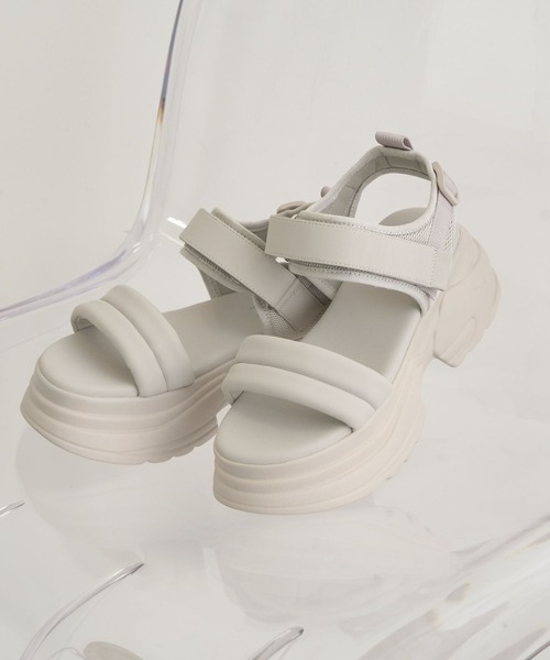 ORiental TRaffic（オリエンタルトラフィック）の「ORiental TRaffic キルティングサンダル（サンダル・レディース・ブラック/グレー/ホワイト・M/L/S）」の3枚目の写真