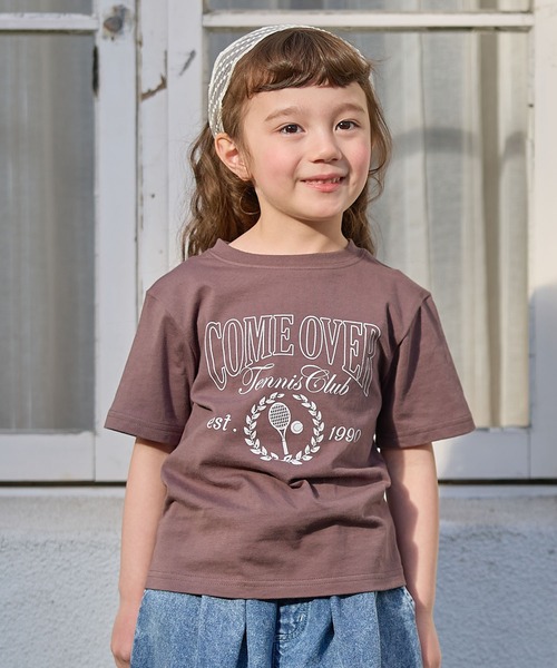 セール】カレッジロゴTシャツ×チュールビスチェワンピースセット