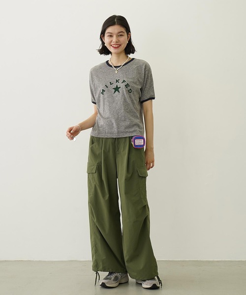 MILKFED.(ミルクフェド)の「LOGO AND STAR FLOCKY PRINT RINGER TEE(Tシャツ/カットソー・レディース・ホワイト/ブルー/グレー・M/S)」の21枚目の写真