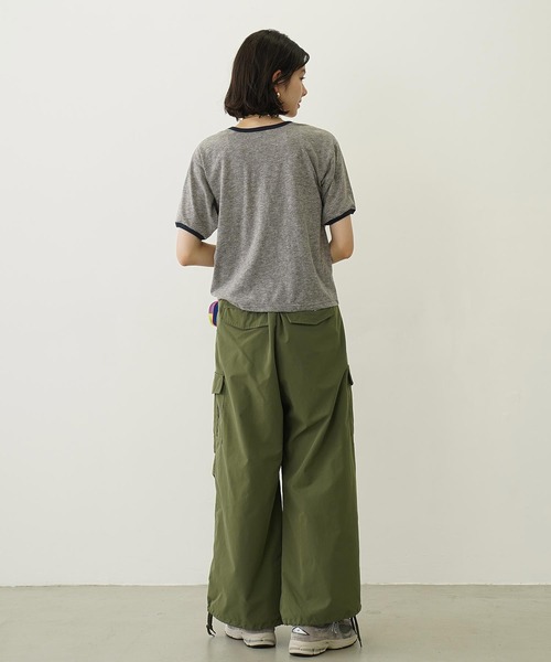 MILKFED.(ミルクフェド)の「LOGO AND STAR FLOCKY PRINT RINGER TEE(Tシャツ/カットソー・レディース・ホワイト/ブルー/グレー・M/S)」の22枚目の写真