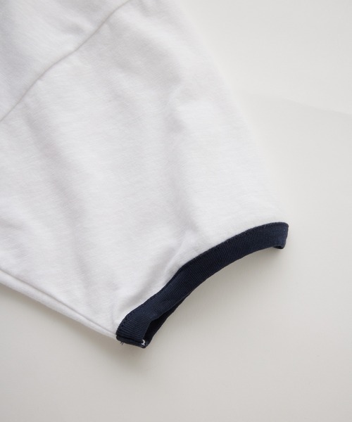 ミルクフェド レディース 半袖Tシャツ リンガーTシャツ トップス おすすめ ブランド | MILKFED. LOGO AND STAR FLOCKY PRINT RINGER TEE【103252013003】 爆買 MILKFED. tシャツ LOGO AND STAR FLOCKY PRINT RINGER TEE