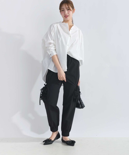 PICCIN(ピッチン)の「ポケットフリルカーゴパンツ(カーゴパンツ・レディース・ブラック/ベージュ・M)」の9枚目の写真