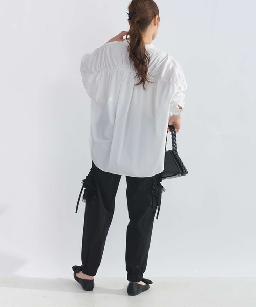 PICCIN(ピッチン)の「ポケットフリルカーゴパンツ(カーゴパンツ・レディース・ブラック/ベージュ・M)」の11枚目の写真