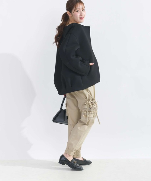 PICCIN(ピッチン)の「ポケットフリルカーゴパンツ(カーゴパンツ・レディース・ブラック/ベージュ・M)」の21枚目の写真