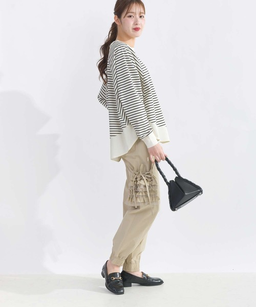 PICCIN(ピッチン)の「ポケットフリルカーゴパンツ(カーゴパンツ・レディース・ブラック/ベージュ・M)」の18枚目の写真