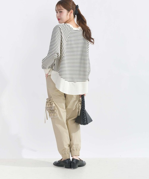 PICCIN(ピッチン)の「ポケットフリルカーゴパンツ(カーゴパンツ・レディース・ブラック/ベージュ・M)」の19枚目の写真