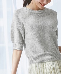 ROPE' PICNIC | ラメ混綿ニットハーフスリーブプルオーバー(ニット/セーター)