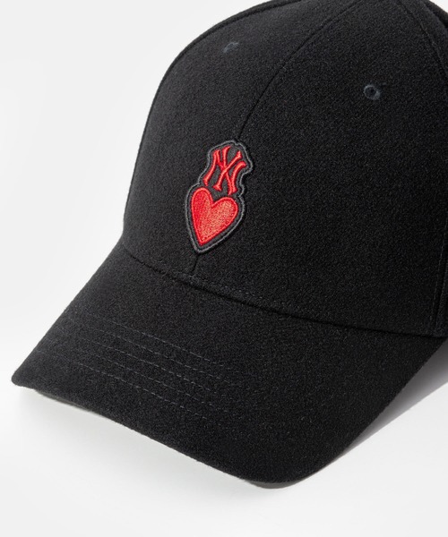 日本未発売】MLB KOREA Heart Wool Structured cap エムエルビー