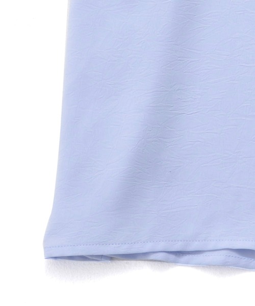 Arnold Palmer（アーノルドパーマー）の「ランダム シワ加工 シャツパーカー（シャツ/ブラウス・レディース・ホワイト/ライトブルー/ネイビー・L/M/S）」の11枚目の写真