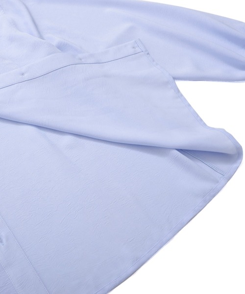 Arnold Palmer（アーノルドパーマー）の「ランダム シワ加工 シャツパーカー（シャツ/ブラウス・レディース・ホワイト/ライトブルー/ネイビー・L/M/S）」の12枚目の写真