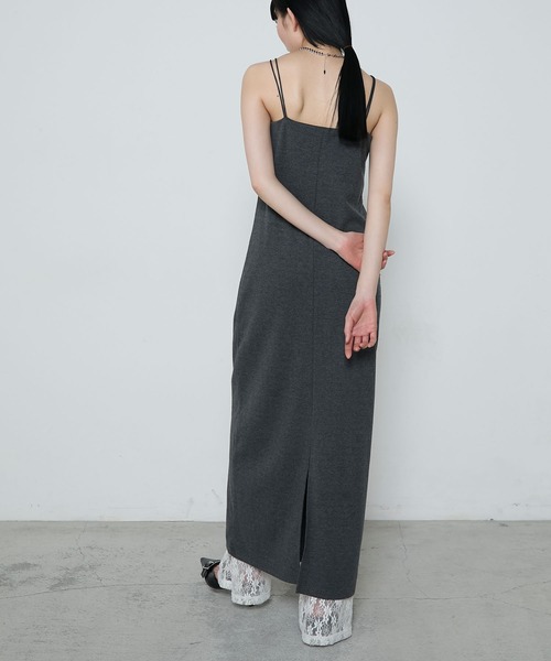 I-line cut camisole dress with cups / カップ付きカットキャミ