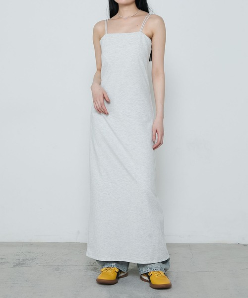 セール】I-line cut camisole dress with cups / カップ付き