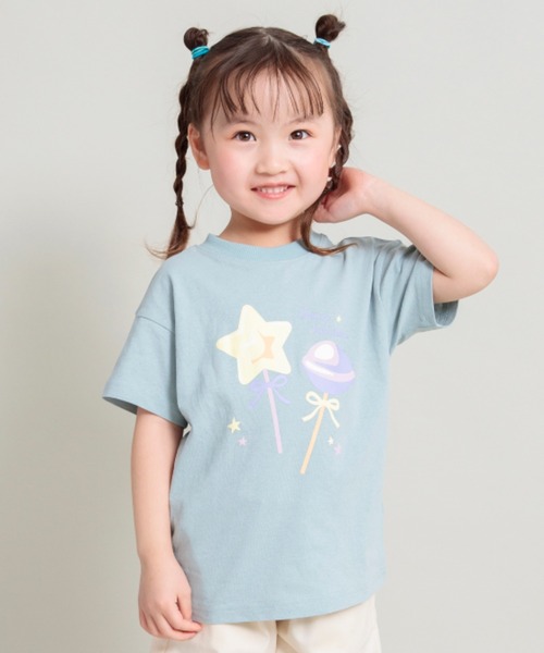 DRC branshes(ディーアールシーブランシェス)の「【DRC/綿100%】アソートグラフィックガールズ半袖Tシャツ(Tシャツ/カットソー・キッズ・その他3/その他2/ラベンダー/その他1/シャーベット/ブラック/チャコールグレー/オフホワイト/ピンク/サックスブルー/ライトグリーン・150/100/90/120/140/130/110)」の5枚目の写真