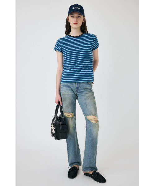 MOUSSY(マウジー)の「BRUSHED STRAIGHT FLARE(デニムパンツ・レディース・ライトブルー・0/1/2)」の17枚目の写真
