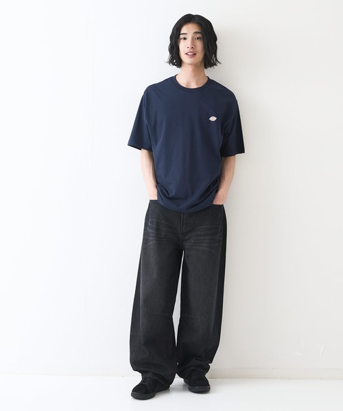 Dickies（ディッキーズ）の「【DICKIES/ディッキーズ】コットン100％ ワンポイント ミニロゴワッペン Tシャツ（Tシャツ/カットソー・メンズ・ダークグリーン/ネイビー/ホワイト/ブラック・MEDIUM/LARGE/X-LARGE）」の18枚目の写真