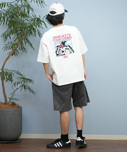 CHUMS(チャムス)の「【ムラサキスポーツ限定】CHUMS/チャムス 半袖Tシャツ バックプリント CH01-2576(Tシャツ/カットソー・メンズ・ライトグリーン/ホワイト/ライトベージュ・S/M/L/XL)」の7枚目の写真