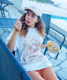 BILLABONG レディース GRAPHIC PRINT LOOSE TEE Tシャツ 【2025年春夏モデル】/ビラボンフロントグラフィッククルーネック半袖Tシャツ