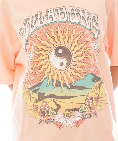 BILLABONG（ビラボン）の「BILLABONG レディース GRAPHIC PRINT LOOSE TEE Tシャツ 【2025年春夏モデル】/ビラボンフロントグラフィッククルーネック半袖Tシャツ（Tシャツ/カットソー・レディース・オレンジ系その他/ホワイト/オフホワイト/ライトパープル・MEDIUM）」の19枚目の写真