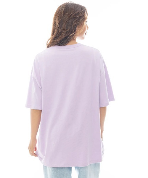 BILLABONG（ビラボン）の「BILLABONG レディース GRAPHIC PRINT LOOSE TEE Tシャツ 【2025年春夏モデル】/ビラボンフロントグラフィッククルーネック半袖Tシャツ（Tシャツ/カットソー・レディース・オレンジ系その他/ホワイト/オフホワイト/ライトパープル・MEDIUM）」の15枚目の写真