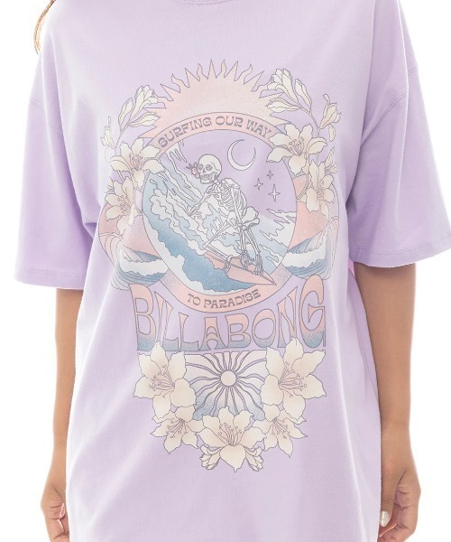 BILLABONG（ビラボン）の「BILLABONG レディース GRAPHIC PRINT LOOSE TEE Tシャツ 【2025年春夏モデル】/ビラボンフロントグラフィッククルーネック半袖Tシャツ（Tシャツ/カットソー・レディース・オレンジ系その他/ホワイト/オフホワイト/ライトパープル・MEDIUM）」の16枚目の写真