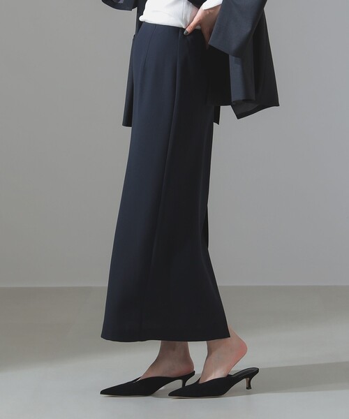 Demi-Luxe BEAMS（デミルクス ビームス）の「【ビームスの百名品】ジョーゼット Iライン スカート［手洗い可］（スカート・レディース・ネイビー/チャコールグレー・36/38）」の18枚目の写真