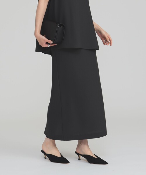 Demi-Luxe BEAMS（デミルクス ビームス）の「【ビームスの百名品】ジョーゼット Iライン スカート［手洗い可］（スカート・レディース・ネイビー/チャコールグレー・36/38）」の2枚目の写真