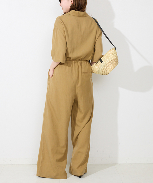 slobe iena ハーフスリーブオールインワン WEB限定/追加2》ハーフスリーブオールインワン（つなぎ