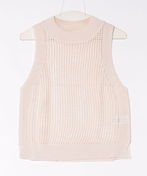 STYLEBLOCK（スタイルブロック）の「フィッシュネットノースリーブトップス（ニット/セーター・レディース・アイボリー/ブラック/ライトベージュ・M）」の8枚目の写真