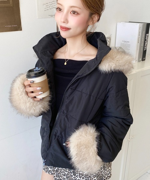 moment+（モーメントプラス）の「ウェストベルト付きフードファー