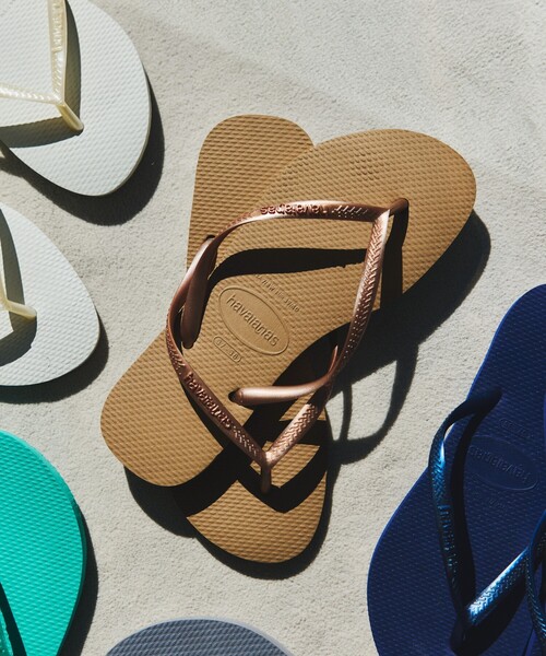 havaianas(ハワイアナス)の「havaianas/ハワイアナス SLIM サンダル ラバービーチサンダル(サンダル・レディース・ブラック/シルバー/ホワイト/ピンク/ゴールド/ベージュ/ネイビー・22cm/23.0cm/24.0cm)」の7枚目の写真