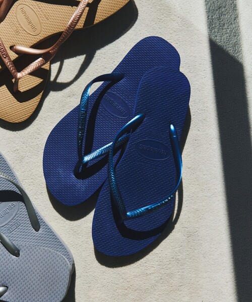 havaianas(ハワイアナス)の「havaianas/ハワイアナス SLIM サンダル ラバービーチサンダル(サンダル・レディース・ブラック/シルバー/ホワイト/ピンク/ゴールド/ベージュ/ネイビー・22cm/23.0cm/24.0cm)」の14枚目の写真