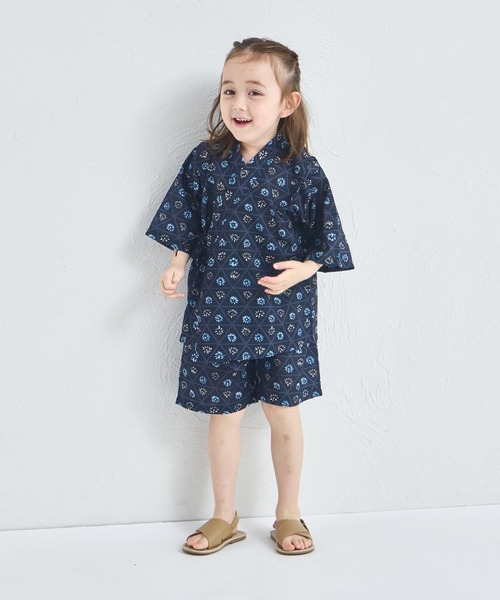 pairmanon（ペアマノン）の「【リンクコーデ】ユニセックス甚平（浴衣・キッズ・ブラック系その他3/ブラック/ネイビー/ミント/ブルー系その他/ブラック系その他2・100/130/110/140/90/150/120）」の6枚目の写真