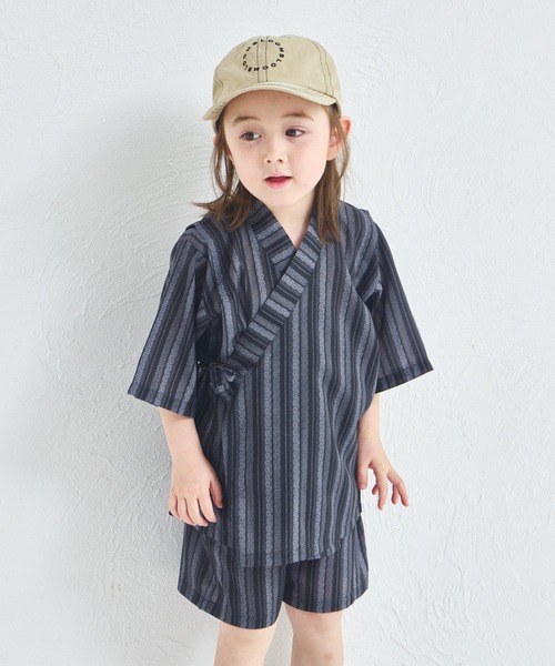 pairmanon（ペアマノン）の「【リンクコーデ】ユニセックス甚平（浴衣・キッズ・ブラック系その他3/ブラック/ネイビー/ミント/ブルー系その他/ブラック系その他2・100/130/110/140/90/150/120）」の2枚目の写真