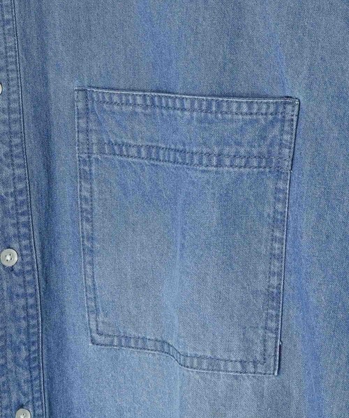 GEORGE'S(ジョージズ)の「ペイントデニムシャツ(シャツ/ブラウス・メンズ・ブラック/スカイブルー・LARGE/MEDIUM)」の3枚目の写真