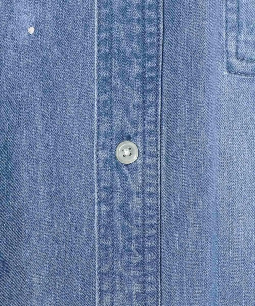 GEORGE'S(ジョージズ)の「ペイントデニムシャツ(シャツ/ブラウス・メンズ・ブラック/スカイブルー・LARGE/MEDIUM)」の10枚目の写真