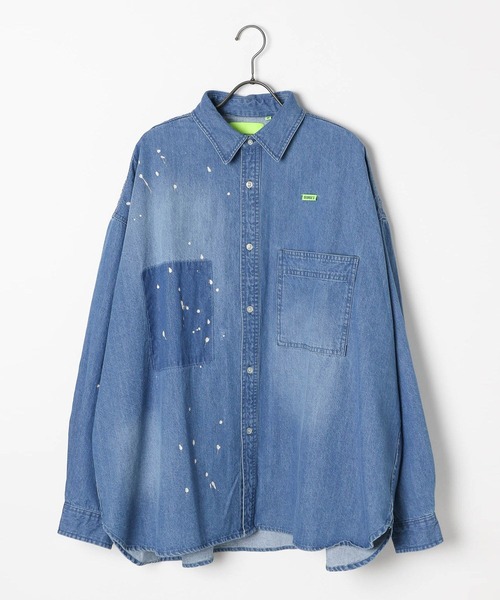 GEORGE'S(ジョージズ)の「ペイントデニムシャツ(シャツ/ブラウス・メンズ・ブラック/スカイブルー・LARGE/MEDIUM)」の8枚目の写真