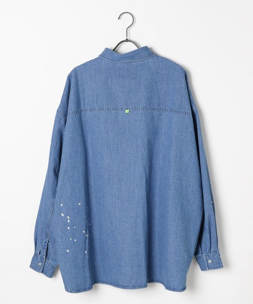 GEORGE'S(ジョージズ)の「ペイントデニムシャツ(シャツ/ブラウス・メンズ・ブラック/スカイブルー・LARGE/MEDIUM)」の7枚目の写真