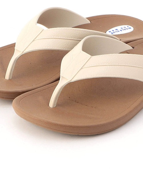 NICOLE CLUB FOR MEN（ニコルクラブフォーメン）の「<OKABASHI>コラボサンダル（サンダル・メンズ・ブラック/オフホワイト・27.5cm/26.5cm）」の3枚目の写真