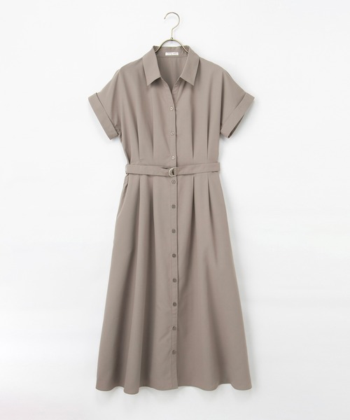 Honeys（ハニーズ）の「ウエストタックワンピース（ワンピース・レディース・ブルー系その他3/ブラック系その他/ネイビー/モカ・L/LL/M/S/3L）」の21枚目の写真