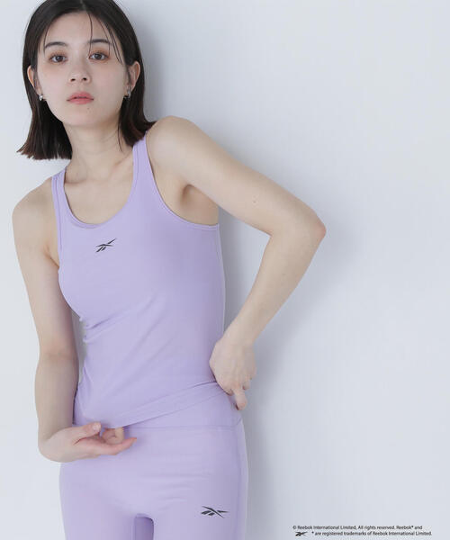 NATURAL BEAUTY BASIC（ナチュラルビューティーベーシック）の「【THINK BEAUTY】REEFIT BRA TANK（タンクトップ・レディース・ライトグリーン/ラベンダー/ブラック・MEDIUM）」の3枚目の写真