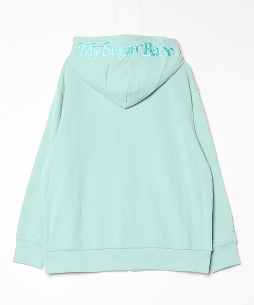 My sugar Babe（マイシュガーベイブ）の「Wappen zip hoodie（パーカー・メンズ・ミント/ネイビー・LARGE/X-LARGE/MEDIUM）」の3枚目の写真
