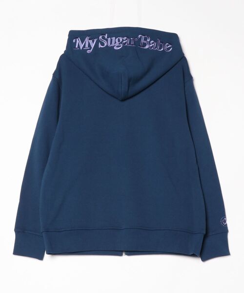 My sugar Babe（マイシュガーベイブ）の「Wappen zip hoodie（パーカー・メンズ・ミント/ネイビー・LARGE/X-LARGE/MEDIUM）」の5枚目の写真