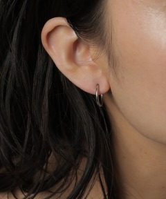 e.m. ヒットフープピアス(小)　両耳　シルバー925 SILVER925ヒットフープピアス(大)/レディース/メンズ/（ピアス