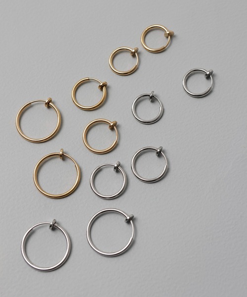 ORLEAN(オルレアン)の「【ORLEAN】シンプルフープイヤリング 1.9cm 1.5cm 1.3cm(イヤリング・レディース・ゴールド系2/シルバー系1/ゴールド/シルバー系2/シルバー/ゴールド系1・フリー)」の12枚目の写真