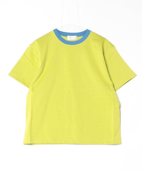 soglia(ソリア)の「soglia/ソリア BASQUE JERSEY H/SLEEVE T SOLID(Tシャツ/カットソー・レディース・グレー/ブルー/ライム・1)」の4枚目の写真
