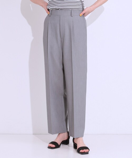 DRESKIP（ドレスキップ）の「【S-LL/ひんやり】大人のきれいめスタイルに センタープレスワイドパンツ（その他パンツ・レディース・ブラック/ライトベージュ/グレー・01/02/03/04）」の19枚目の写真